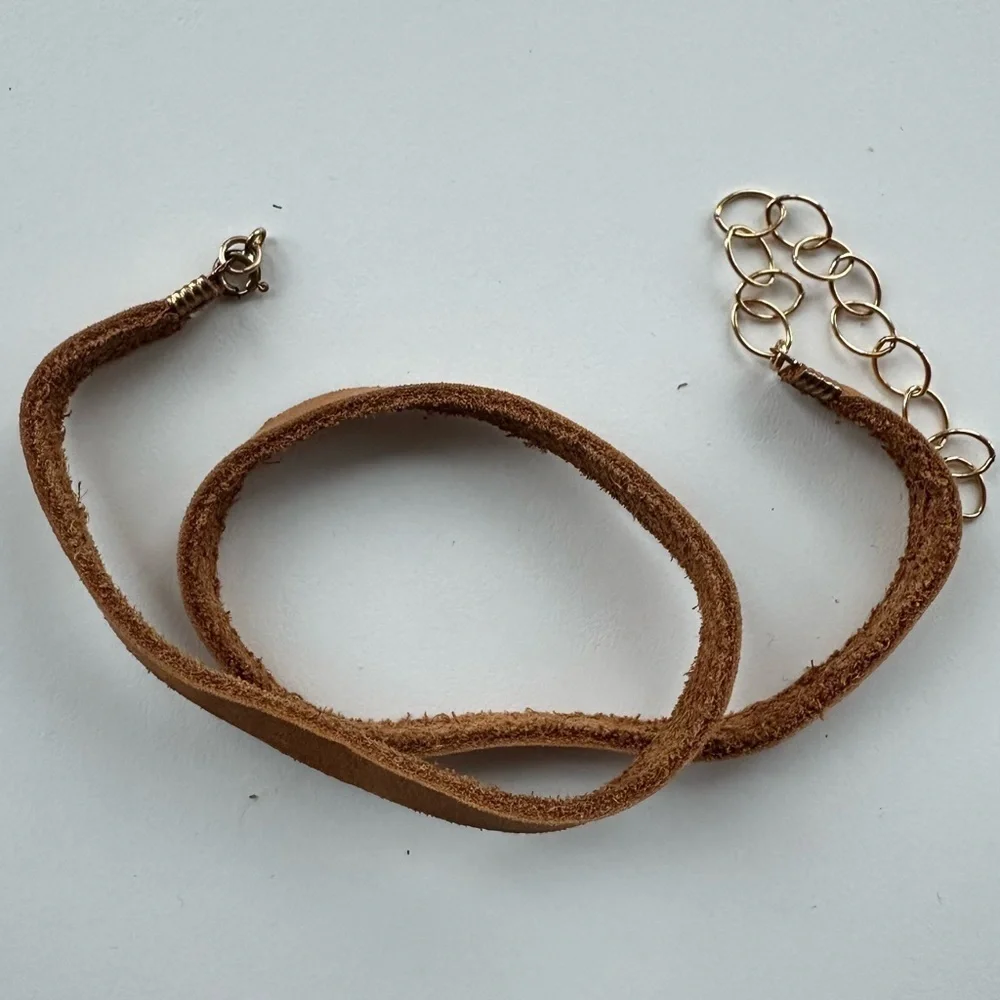 double wrap leather bracelet